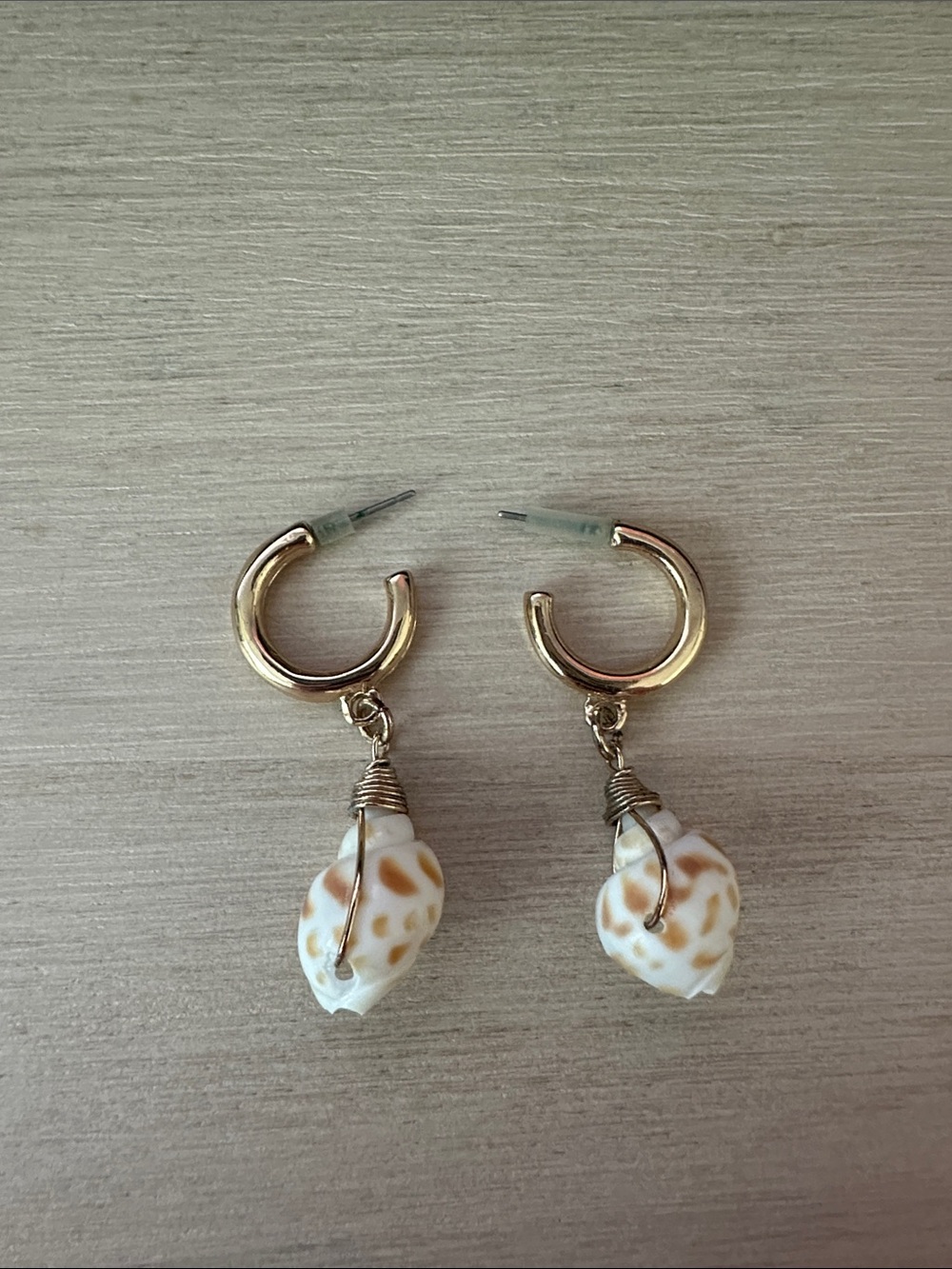 Gold Shell Earrings
